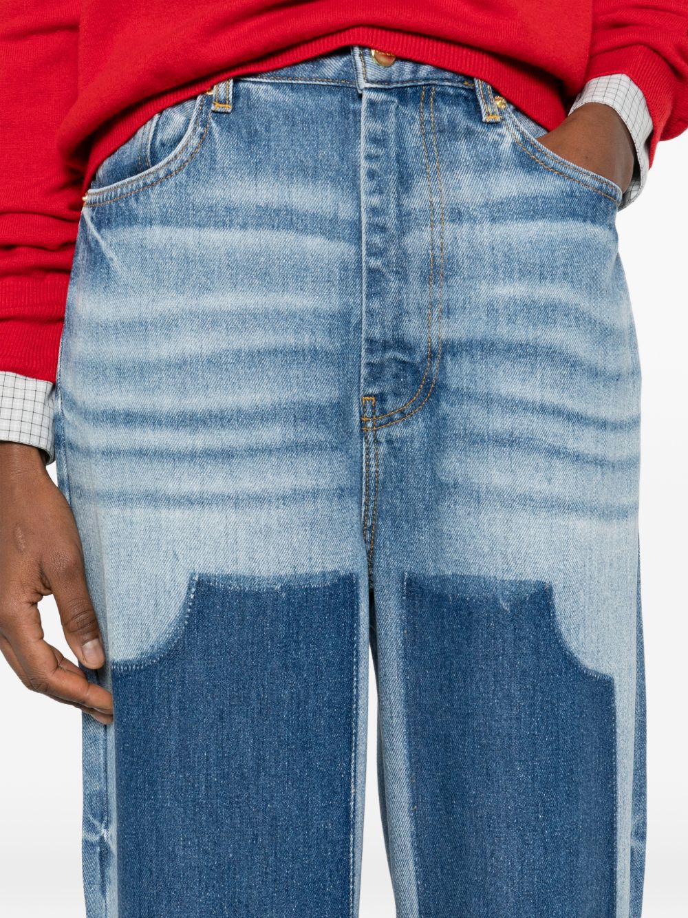 Jeans larghi a gamba larga in blu Ganni - donna 