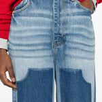 Jeans larghi a gamba larga in blu Ganni - donna 