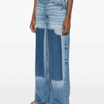 Jeans larghi a gamba larga in blu Ganni - donna 