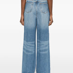 Jeans larghi a gamba larga in blu Ganni - donna 