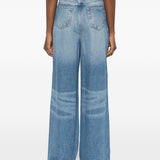 Jeans larghi a gamba larga in blu Ganni - donna 