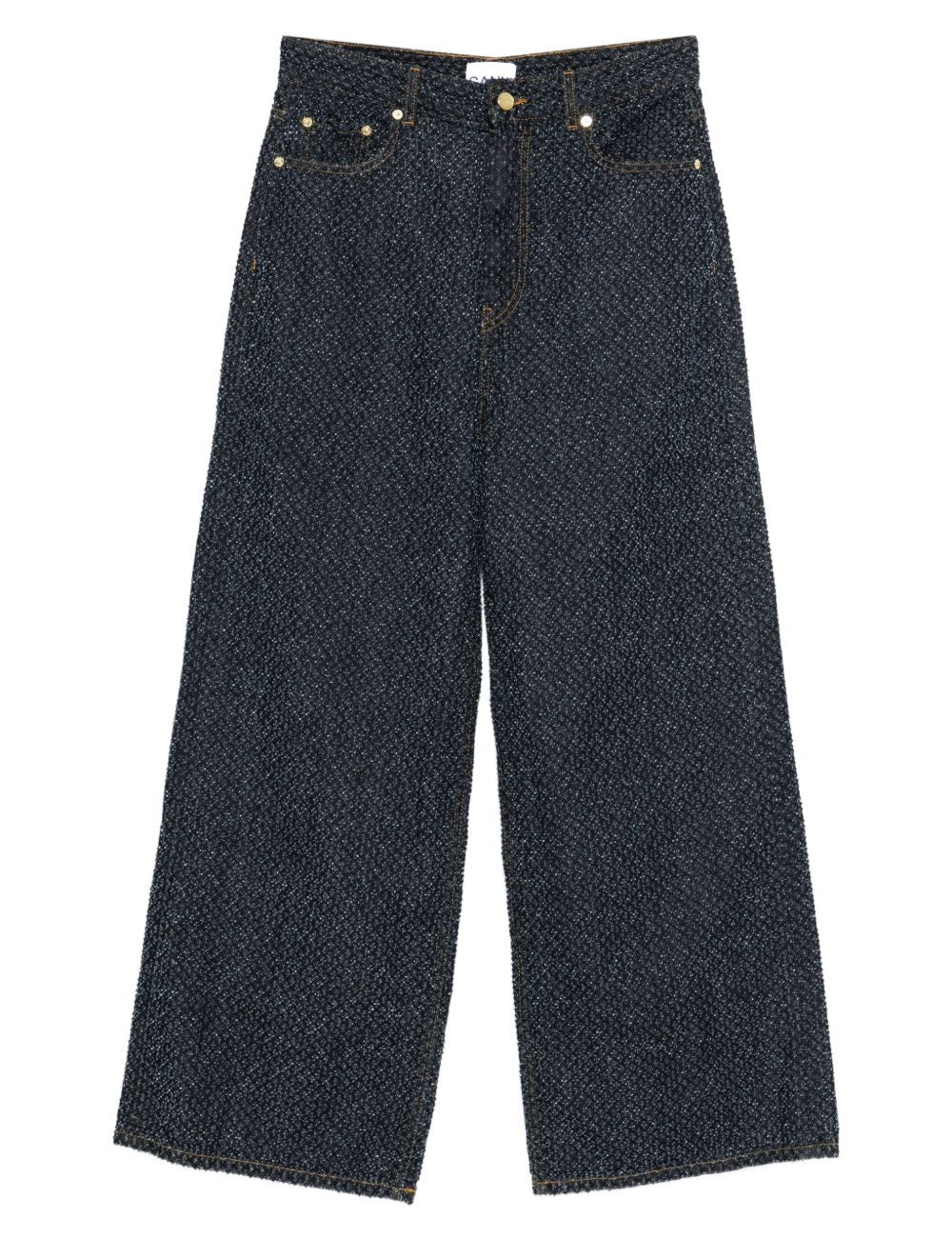 Jeans textured in blu Ganni - donna 