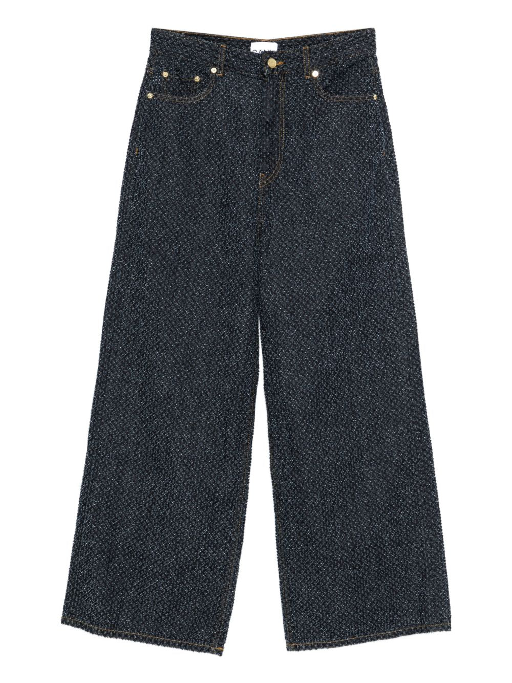 Jeans textured in blu Ganni - donna 