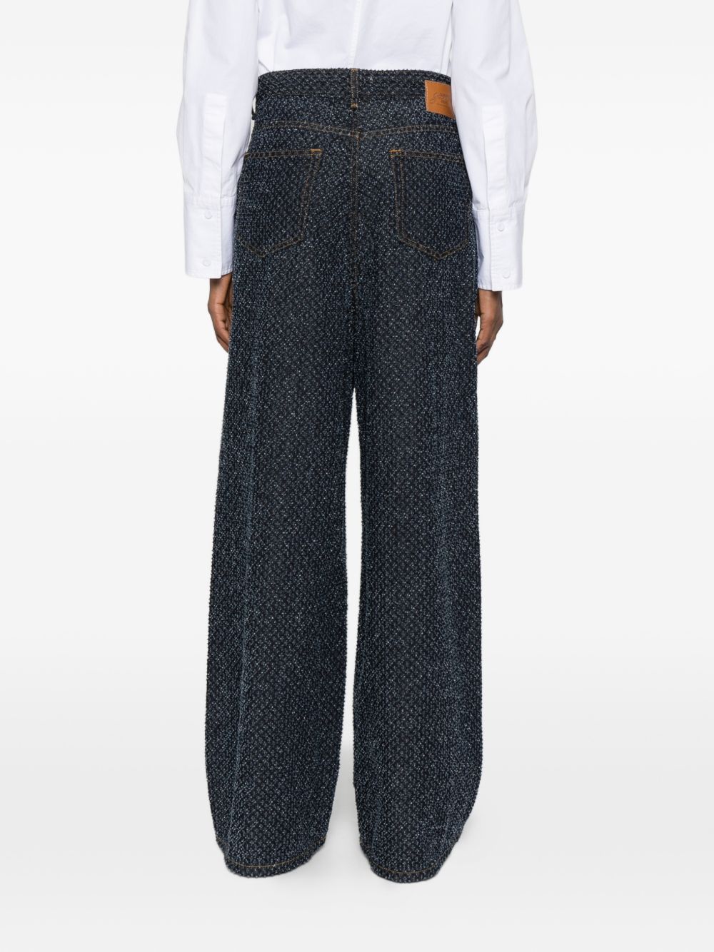 Jeans textured in blu Ganni - donna 