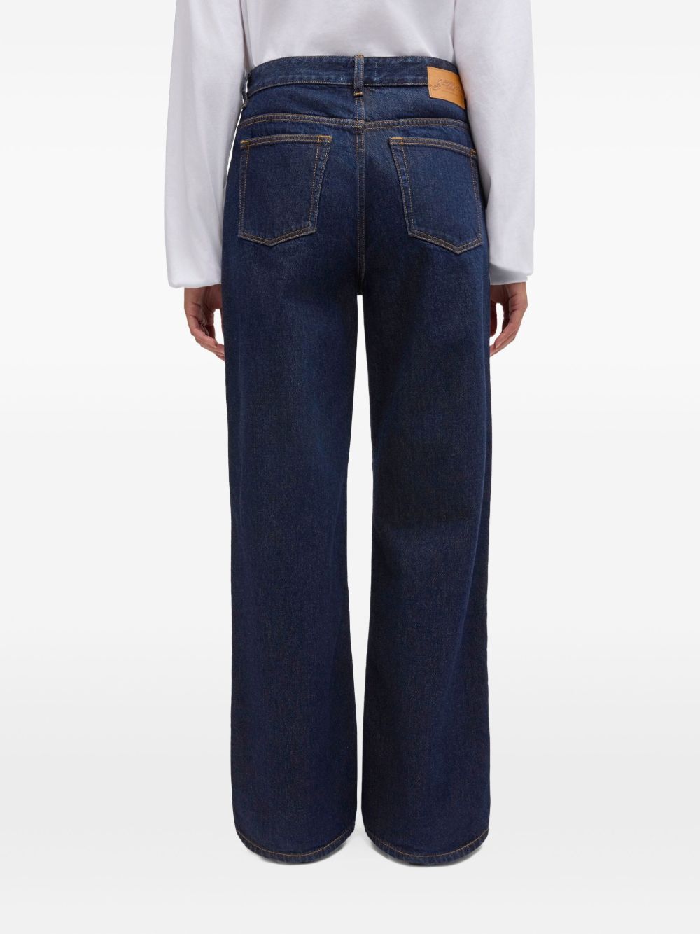 Jenas a gamba dritta in blu Ganni - donna 