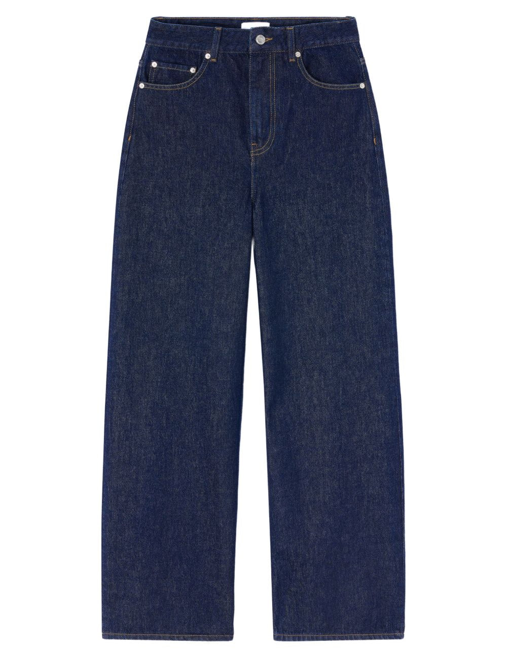 Jenas a gamba dritta in blu Ganni - donna 