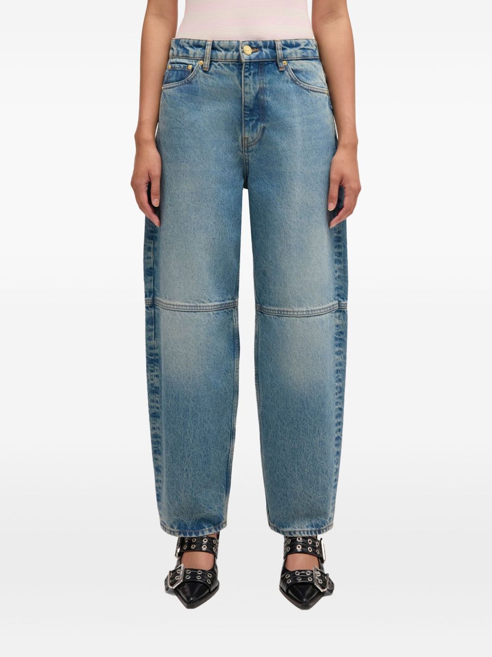 Jeans a pannelli in blu Ganni - donna 