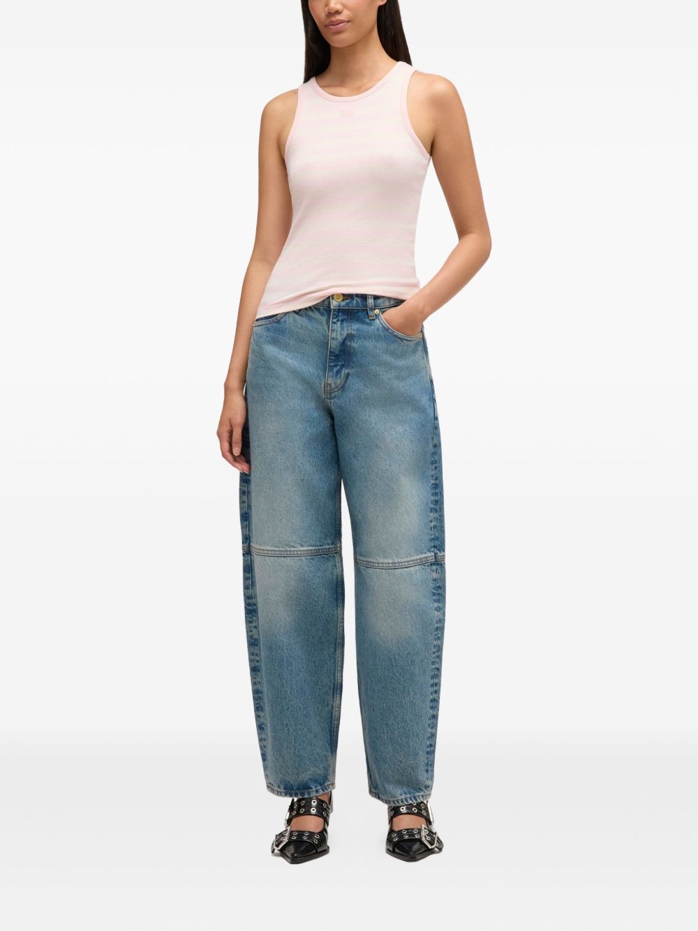 Jeans a pannelli in blu Ganni - donna 