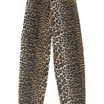 Jeans con stampa leopardata in marrone Ganni - donna 