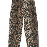 Jeans con stampa leopardata in marrone Ganni - donna 