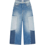 Jeans patchwork in blu 