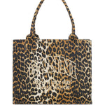 Borsa tote con stampa animalier Ganni - donna 