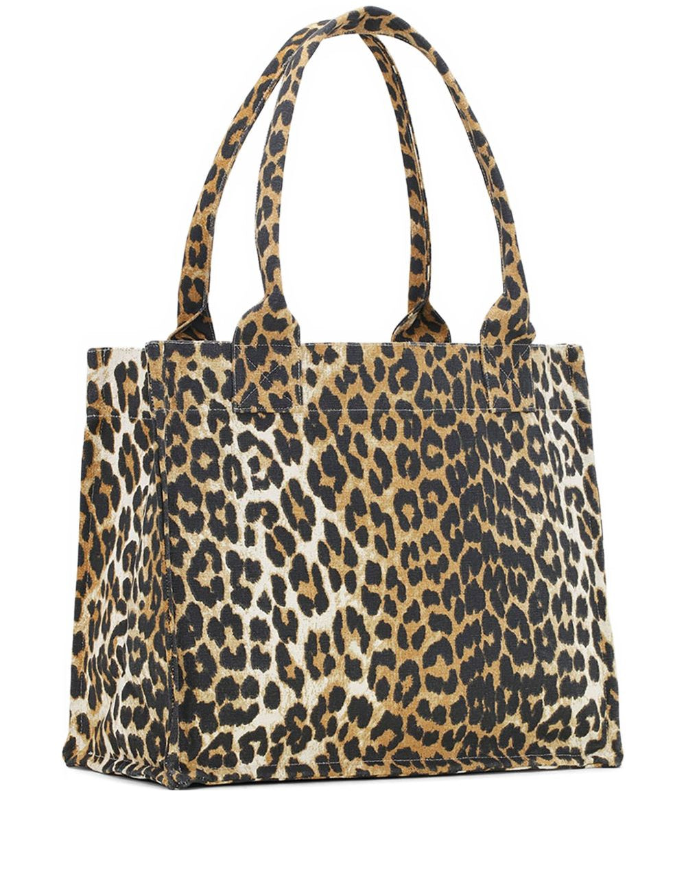 Borsa tote con stampa animalier Ganni - donna 