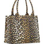 Borsa tote con stampa animalier Ganni - donna 