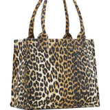 Borsa tote con stampa animalier Ganni - donna 
