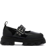Ballerine con fibbia e dettaglio occhielli in nero Ganni - donna 