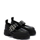 Ballerine con fibbia e dettaglio occhielli in nero Ganni - donna 