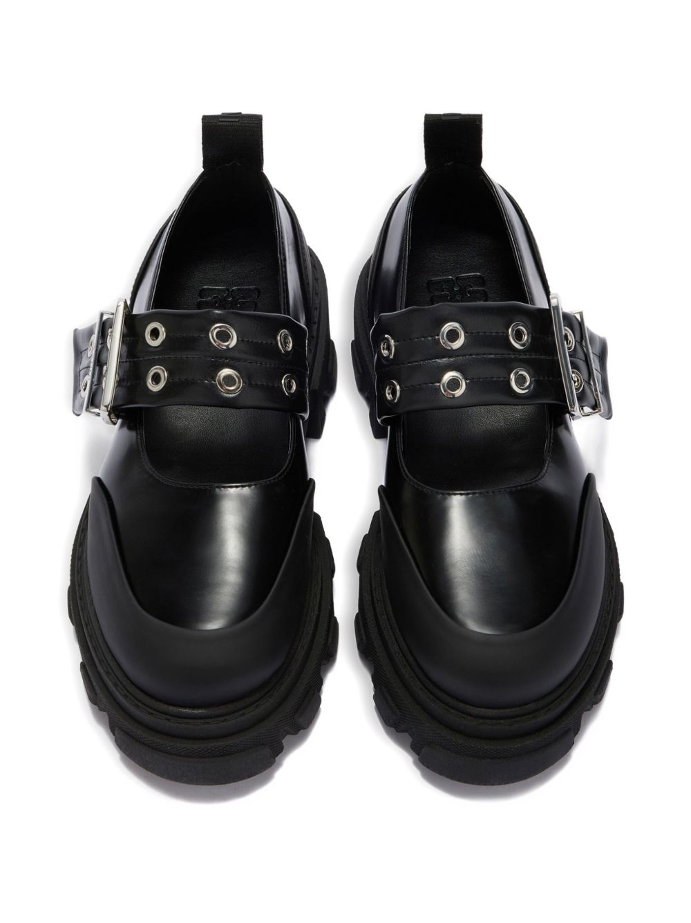 Ballerine con fibbia e dettaglio occhielli in nero Ganni - donna 