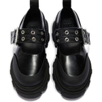 Ballerine con fibbia e dettaglio occhielli in nero Ganni - donna 