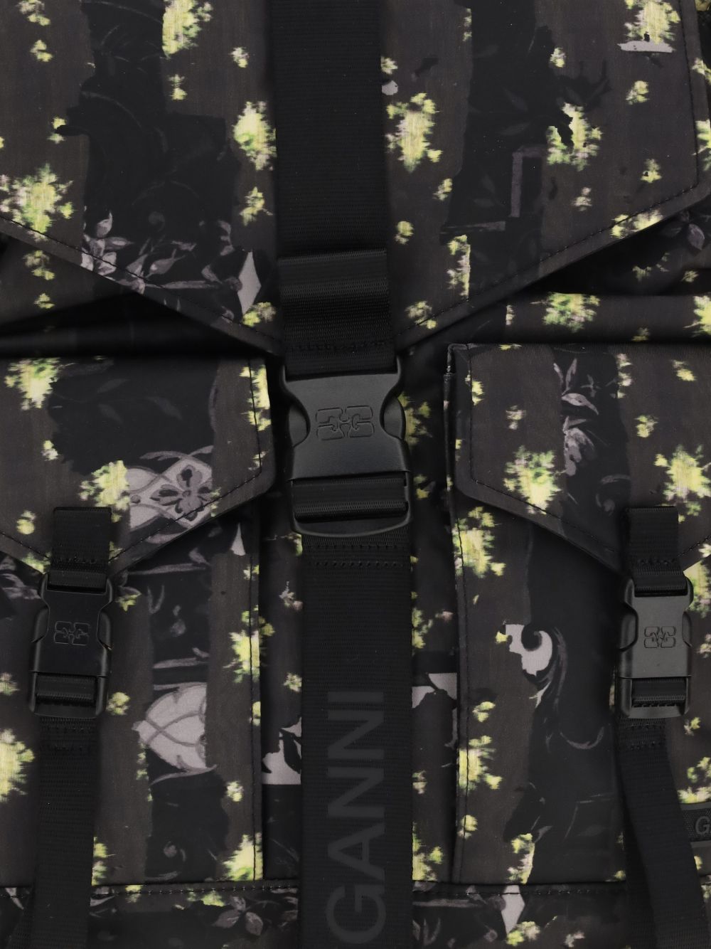 Zaino con stampa floreale multicolore 