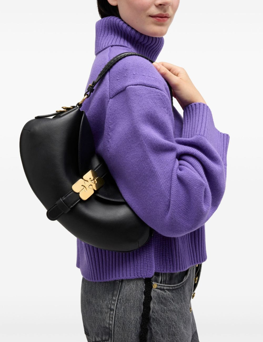 Borsa a spalla B-Kat in nero Ganni - donna 