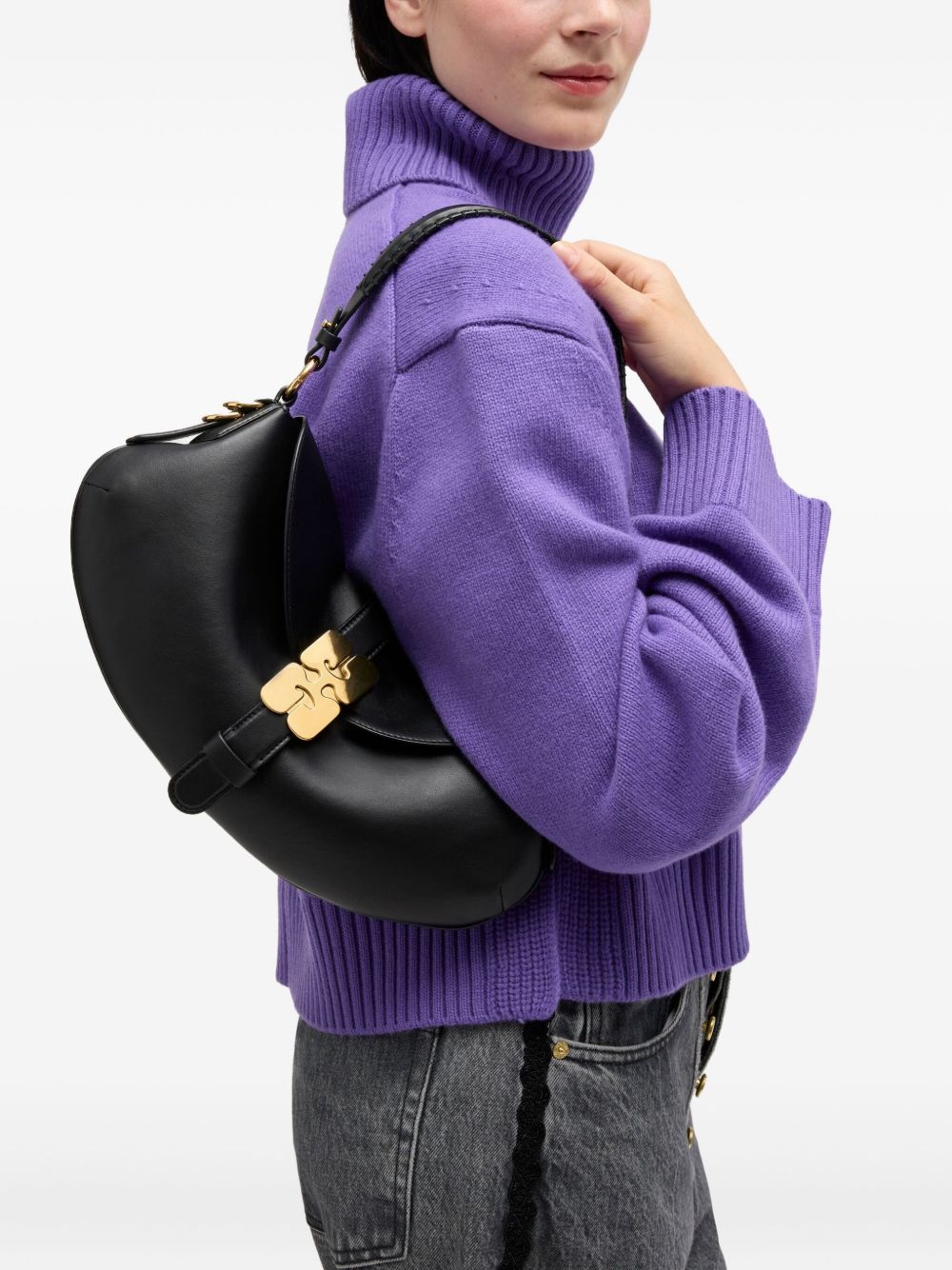 Borsa a spalla B-Kat in nero Ganni - donna 