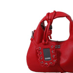 Borsa Mini Hobo con lacci in rosso Ganni - donna 