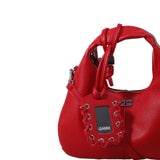 Borsa Mini Hobo con lacci in rosso Ganni - donna 