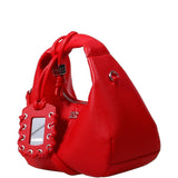Borsa Mini Hobo con lacci in rosso Ganni - donna 