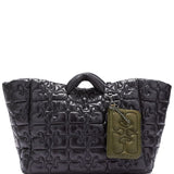 Borsa tote xxl trapuntata in nero Ganni - donna 