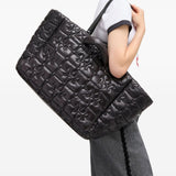 Borsa tote xxl trapuntata in nero Ganni - donna 