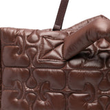 Borsa tote xxl trapuntata in marrone Ganni - donna 