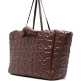 Borsa tote xxl trapuntata in marrone Ganni - donna 
