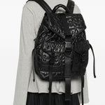 Zaino Trapuntato re-tech in nero Ganni - donna 