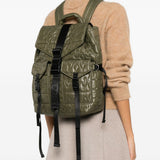Zaino trapuntato in verde Ganni - donna 