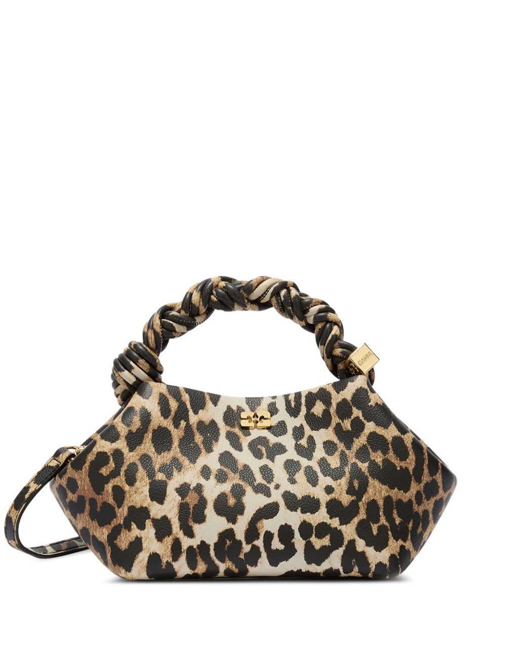 Borsa a mano bou small con stampa animalier Ganni - donna 