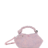Borsa a mano bou small in denim rosa Ganni - donna 