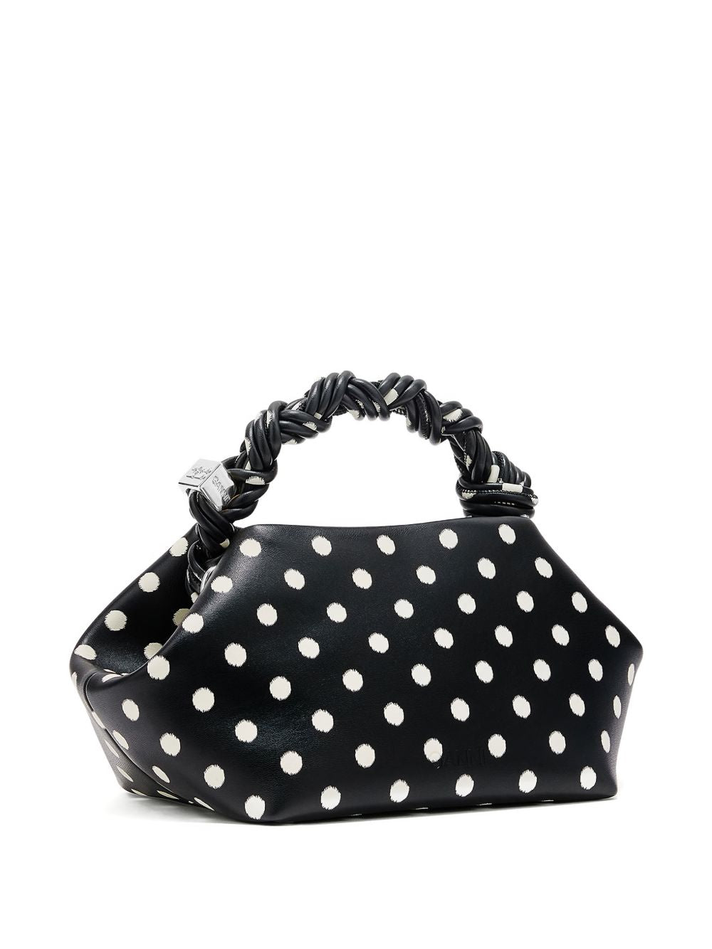 Borsa a mano bou small con pois nero Ganni - donna 