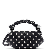 Borsa a mano bou mini con pois nero Ganni - donna 
