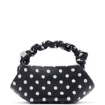Borsa a mano bou mini con pois nero Ganni - donna 