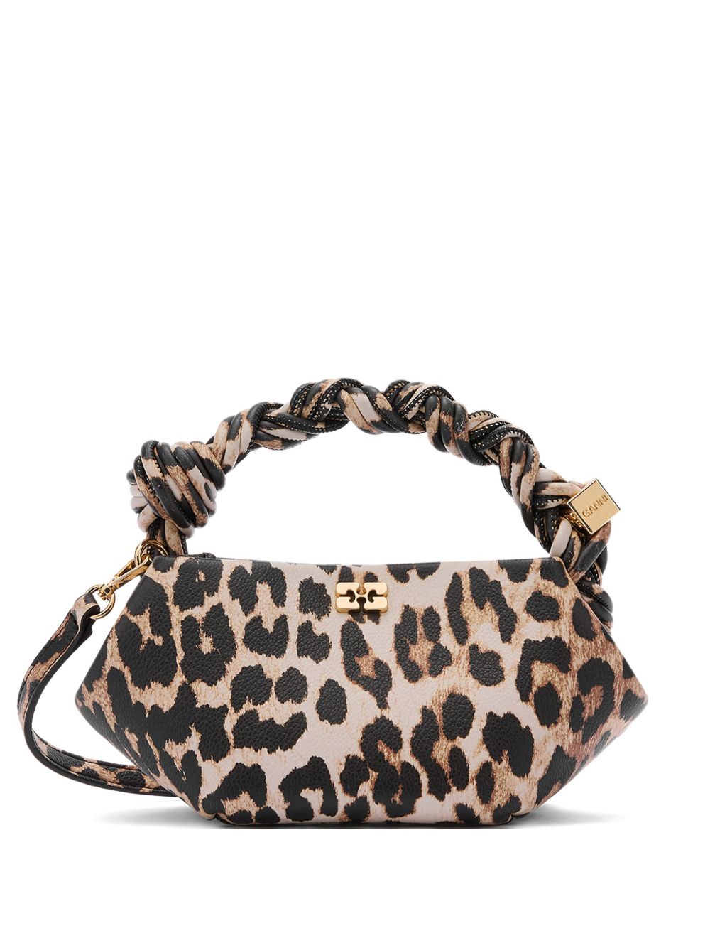 Borsa a mano bou minicon stampa animalier Ganni - donna 