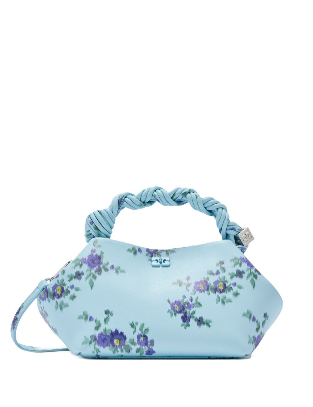 Borsa Bou small con stampa in blu 