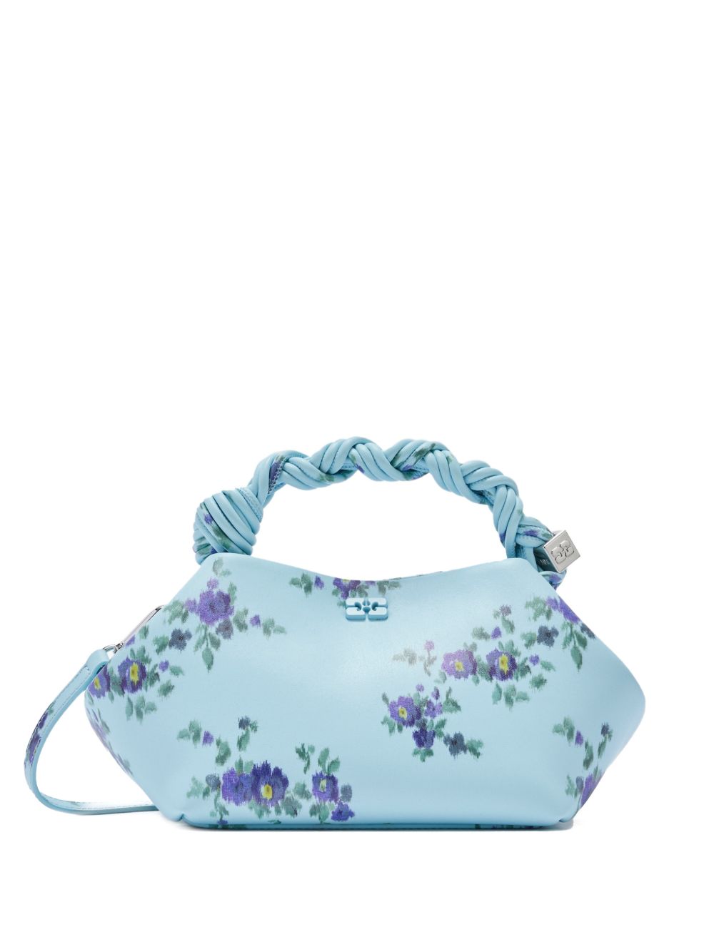 Borsa Bou small con stampa in blu 