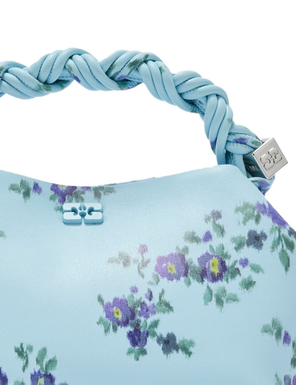 Borsa Bou small con stampa in blu 