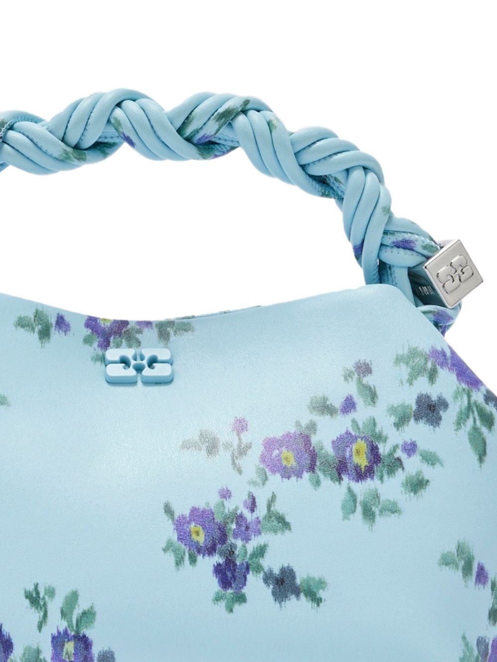 Borsa Bou small con stampa in blu 