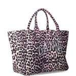 Borsa tote XXL con stampa animalier Ganni - donna 