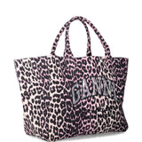 Borsa tote XXL con stampa animalier Ganni - donna 