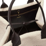 Borsa tote con logo in avorio Ganni - donna 