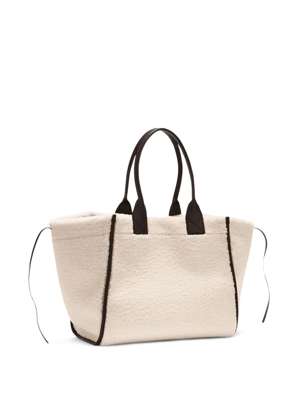 Borsa tote con logo in avorio Ganni - donna 