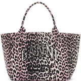 Borsa tote con stampa animalier Ganni - donna 